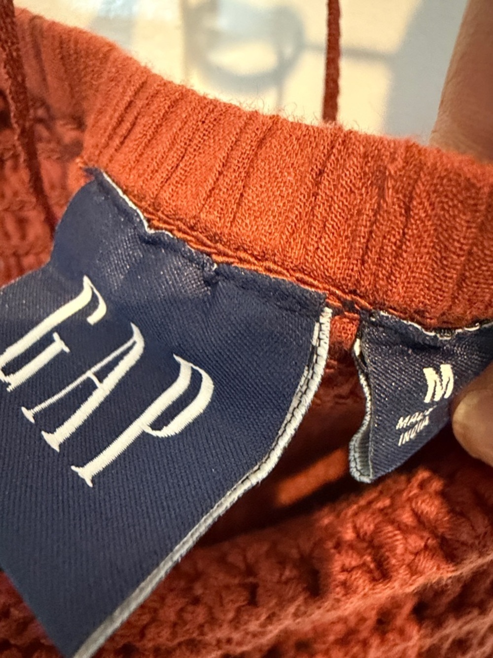 GAP Rust Crochet-Top Midi Dress - Picture 2 of 4